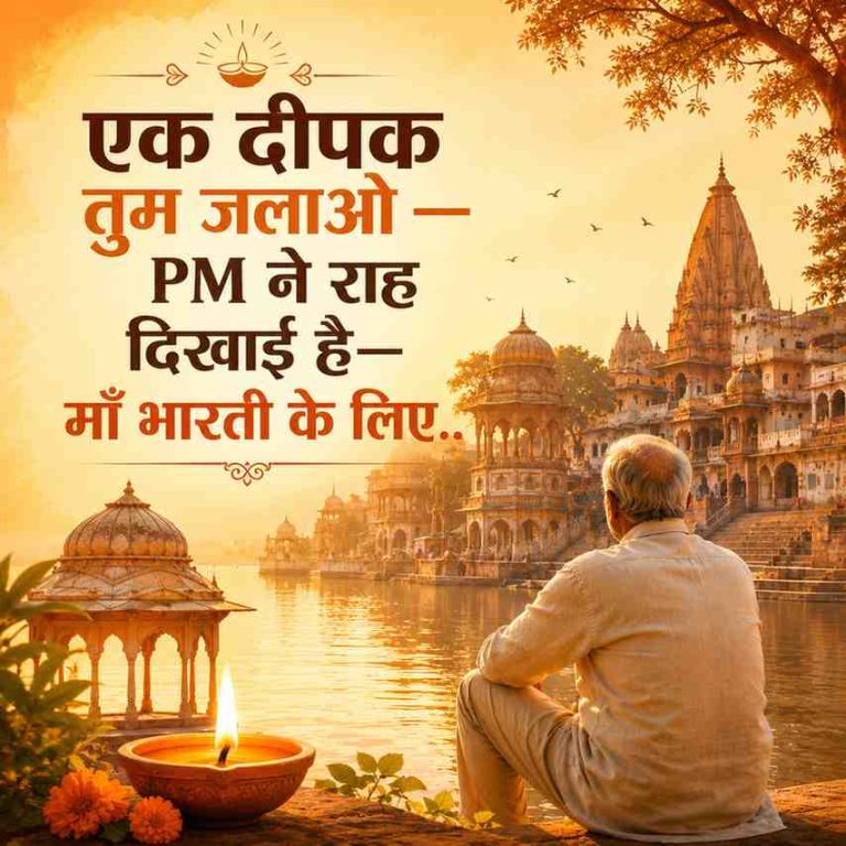 एक-दीपक-तुम-जलाओ-—-PM-ने-राह-दिखाई-है—-माँ-भारती-के-लिए